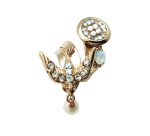 Mariana Ring Finely Detailed Bird Beaded Clear & Whites Swarovski Crystals Kalahari Africa Coll. - Image 3