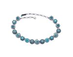 Mariana Necklace Adorable Floral in Turquoise Mineral & Blues Austrian Crystals Zambezi Africa Coll.