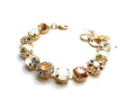 Bracelet By Mariana Woman Classic Pearl and Golden Shadow Swarovski Crystals - Image 2