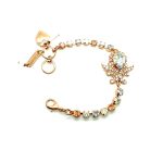 Mariana Bracelet Sophisticated Fleur de Lis in Clear, Opal & Lt Peach Austrian Crystals My Treasures Coll. - Image 3