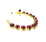 Mariana Bracelet Stunning Faceted Garnet Mineral & Jet Austrian Crystals My Treasures Coll. - Image 3