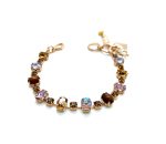 Mariana Bracelet Elegant Golden Shadow, Amethyst & Smoked Topaz Austrian Crystals My Butterfly Coll.