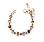Mariana Bracelet Elegant Golden Shadow, Amethyst & Smoked Topaz Austrian Crystals My Butterfly Coll. - Image 2