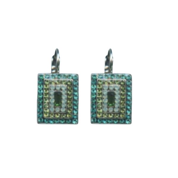 Mariana Earrings Timeless Treasure Greens Austrian Crystals Congo Africa Coll.