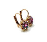 Mariana Earrings Finely Floral Vintage Rose, Pearl & AB Austrian Crystals Smashing Pink Ambrosia Coll. - Image 3