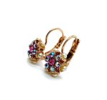 Mariana Earrings Finely Floral Vintage Rose, Pearl & AB Austrian Crystals Smashing Pink Ambrosia Coll. - Image 2
