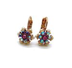 Mariana Earrings Finely Floral Vintage Rose, Pearl & AB Austrian Crystals Smashing Pink Ambrosia Coll.