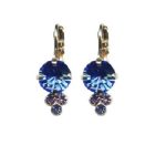 Earrings By Mariana Woman Elegant Sapphire and Heliotrope Swarovski Crystals - Image 2