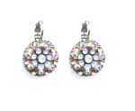 Mariana Earrings Floral in Air Blue Opal, Topaz & AB Austrian Crystals My Treasures Coll.