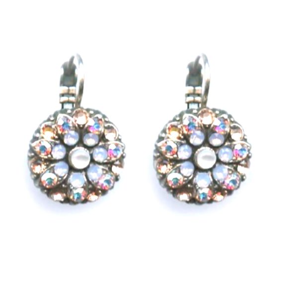 Mariana Earrings Floral in Air Blue Opal, Topaz & AB Austrian Crystals My Treasures Coll.
