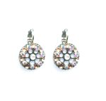 Mariana Earrings Floral in Air Blue Opal, Topaz & AB Austrian Crystals My Treasures Coll. - Image 3