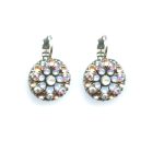 Mariana Earrings Floral in Air Blue Opal, Topaz & AB Austrian Crystals My Treasures Coll. - Image 2
