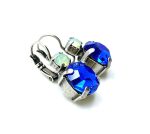 Earrings By Mariana Zhang Silk Road Coll. Gorgeous Royal Blue & Chrysolite Opal Austrian Crystals - Image 3