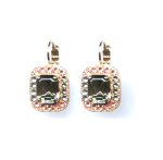 Mariana Earrings Sophisticated Lt Rose & Clear Austrian Crystals Madagascar Africa Coll. - Image 3
