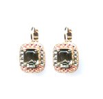Mariana Earrings Sophisticated Lt Rose & Clear Austrian Crystals Madagascar Africa Coll. - Image 2