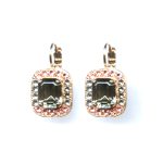 Mariana Earrings Sophisticated Lt Rose & Clear Austrian Crystals Madagascar Africa Coll.