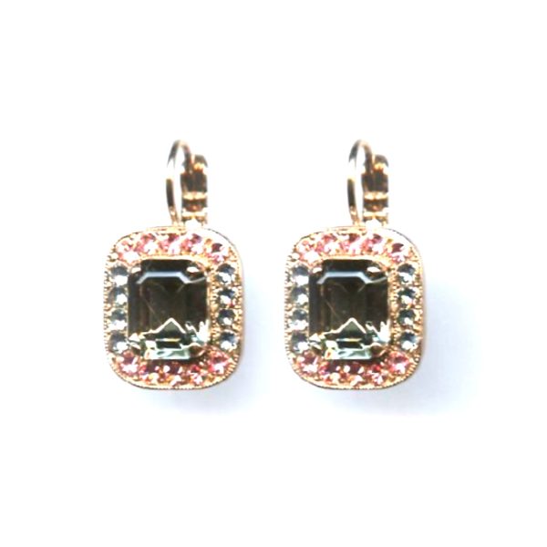 Mariana Earrings Sophisticated Lt Rose & Clear Austrian Crystals Madagascar Africa Coll.