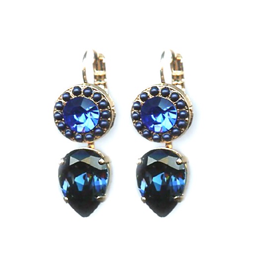 Mariana Earrings Elegant Montana Blue & Sapphire Austrian Crystals Electra Odyssey Coll.