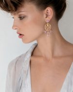 Earrings By Mariana Woman Beautiful Amethyst and Tanzanite Swarovski Crystals - Image 3