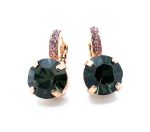 Mariana Earrings Madagascar Africa Coll. Silver Night & Lt Rose Austrian Crystals - Image 3