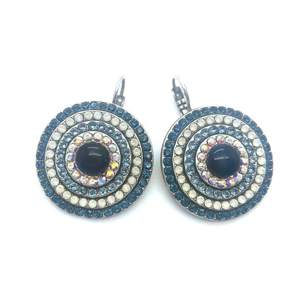 Mariana Earrings Sophisticated Montana Blue, White Opal & AB Austrian Crystals Mood Indigo Songbook Coll.