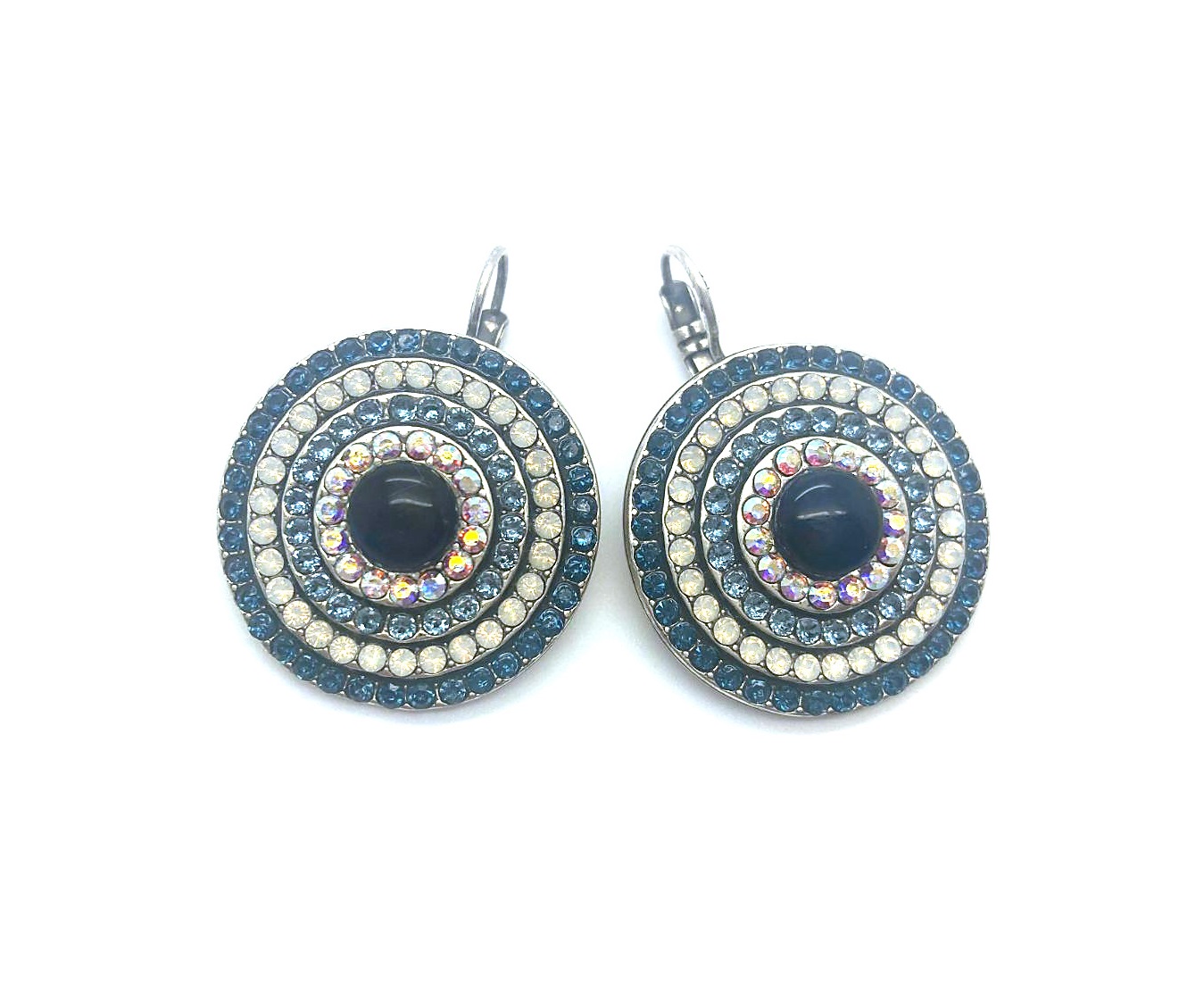 E-1078-2-1069-SP6 (3) Mariana Earrings Sophisticated Montana Blue, White Opal & AB Austrian Crystals Mood Indigo Songbook Coll. - Image 1