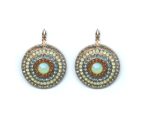 Mariana Earrings Timeless Round Beaded Multicolor Austrian Crystals Forget Me Not East Meets West Coll. - Image 3