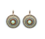 Mariana Earrings Timeless Round Beaded Multicolor Austrian Crystals Forget Me Not East Meets West Coll. - Image 2
