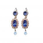 Mariana Earrings Exquisite Blues & Lt Rose Austrian Crystals Kiss From A Rose Songbook Coll. - Image 3