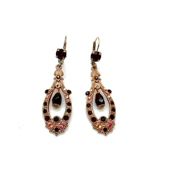 Mariana Earrings Timeless Siam & AB Austrian Crystals My Treasures Coll.