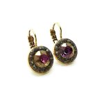 Mariana Earrings Stunning Amethyst Austrian Crystals Desire Nirvana Coll. - Image 3