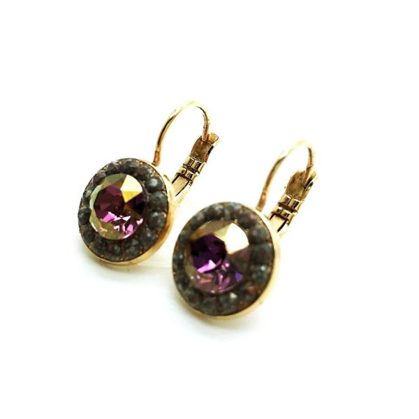Mariana Earrings Stunning Amethyst Austrian Crystals Desire Nirvana Coll.