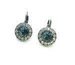Mariana Earrings Elegant Pale Blue & Clear Austrian Crystals Moondrops Cocktail Hour Coll.