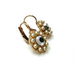 Mariana Earrings Dainty Floral Comet Argent Lt & Cream Pearl Austrian Crystals My Treasures Coll. - Image 3