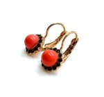 Mariana Earrings Stunning Floral Red & Coral Austrian Crystals Flame Ambrosia Coll. - Image 2