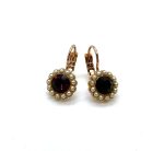 Mariana Earrings Exquisite Pearl Mineral & Jet Austrian Crystals My Treasures Coll.