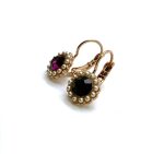 Mariana Earrings Exquisite Pearl Mineral & Jet Austrian Crystals My Treasures Coll. - Image 2