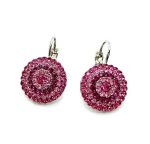 Mariana Earrings Alluring Pinks Austrian Crystals Saba Caribbean Life Coll.