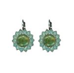 Mariana Earrings Charming Floral Greens Austrian Crystals My Treasures Coll.