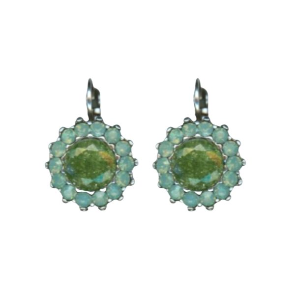 Mariana Earrings Charming Floral Greens Austrian Crystals My Treasures Coll.
