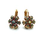 Mariana Earrings Dainty Floral Black Diamond & AB Austrian Crystals My Treasures Coll.
