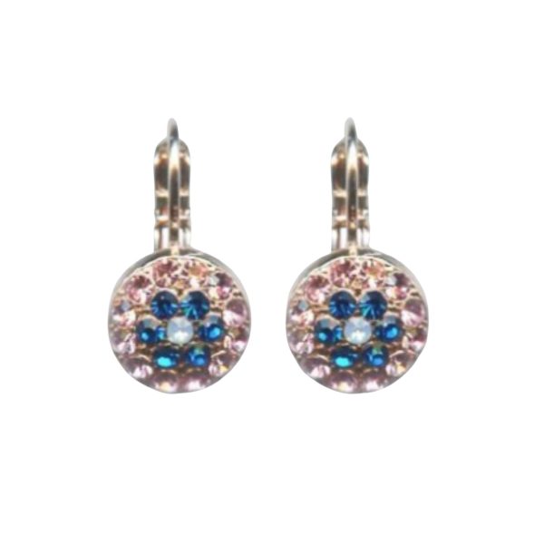 Mariana Earrings Simply Elegant Blues & Lt Rose Austrian Crystals Kiss From A Rose Songbook Coll.