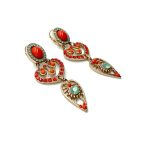 Earrings By Mariana Woman Finely Hyacinth and Pacific Opal Swarovski Crystals - Image 3