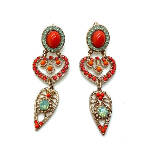 Earrings By Mariana Woman Finely Hyacinth and Pacific Opal Swarovski Crystals