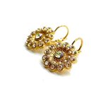 Earrings By Mariana Woman Flower Shape Alluring Pearl and Clear Swarovski Crystals - Image 3