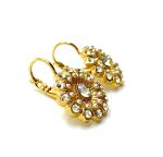 Earrings By Mariana Woman Flower Shape Alluring Pearl and Clear Swarovski Crystals - Image 2