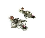 Mariana Earrings Hamsa & Charms in Pinks & Clear Austrian Crystals Pink Ice Gypsy Soul Coll. - Image 3
