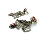 Mariana Earrings Hamsa & Charms in Pinks & Clear Austrian Crystals Pink Ice Gypsy Soul Coll. - Image 2