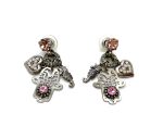 Mariana Earrings Hamsa & Charms in Pinks & Clear Austrian Crystals Pink Ice Gypsy Soul Coll.