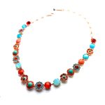 Necklace By Mariana Woman Turquoise Mineral and Opal Swarovski Crystals-RG - Image 2